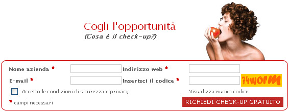 Richiedi check-up gratuito